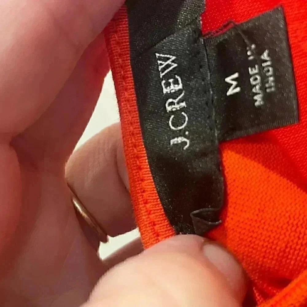 J. CREW ORANGE MAXI DRESS WITH CUT OUT HEM SIZE MEDIUM - Picture 2 of 3